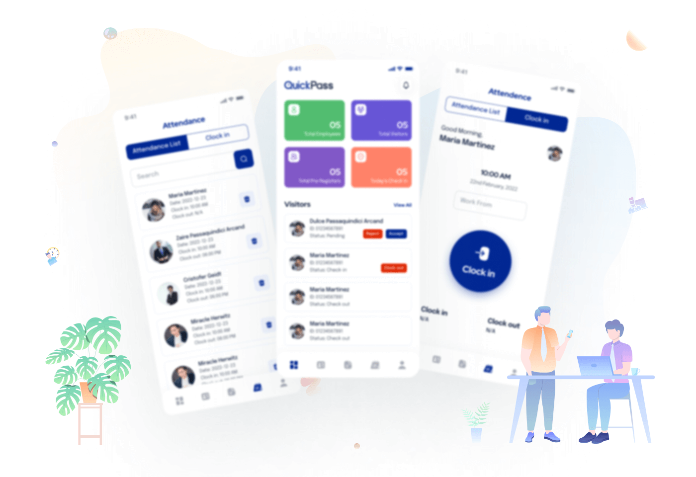 Visitor Gate Pass System Employee Flutter Mobile App