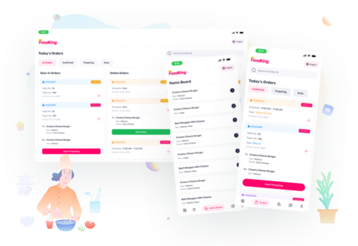 Restaurant Kitchen Display System (KDS) Flutter Mobile App