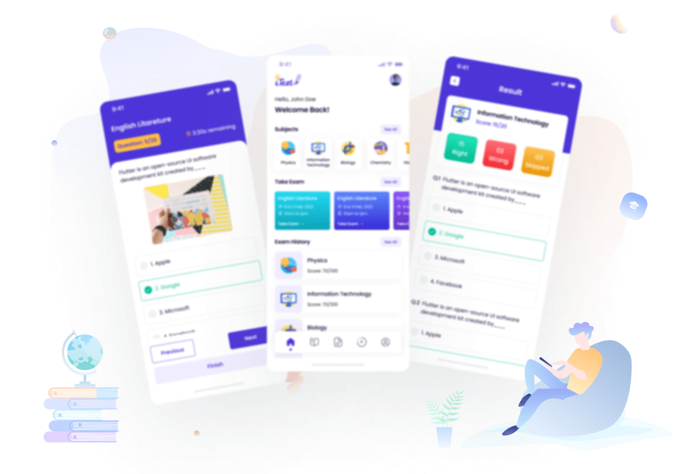 Online Quiz & Examination System Student Flutter Mobile App